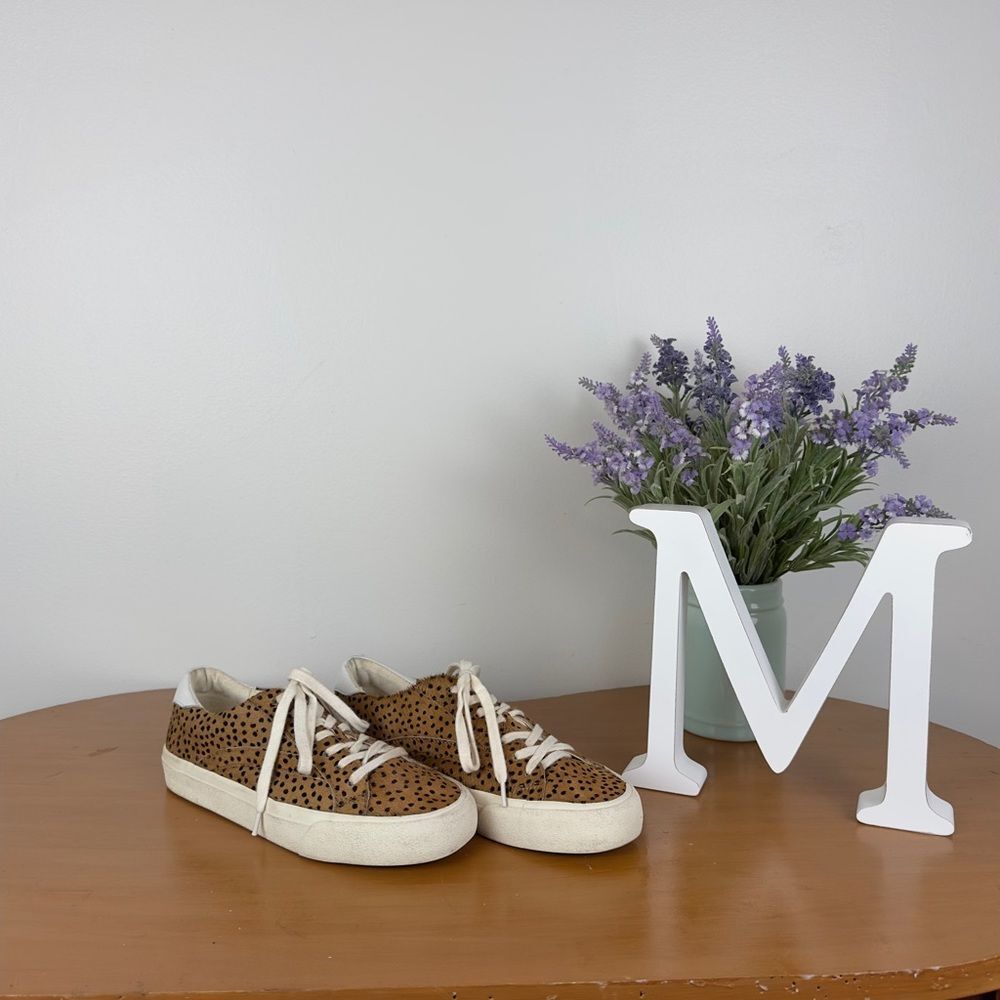 Madewell Brown Calf Hair Animal Print Sneakers Women’s Size 7; Men’s Size 5.5